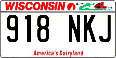 WI license plate 918NKJ