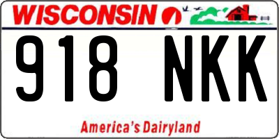 WI license plate 918NKK
