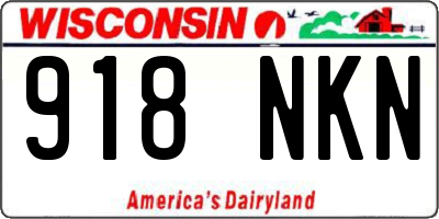 WI license plate 918NKN