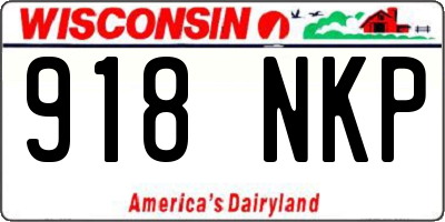 WI license plate 918NKP