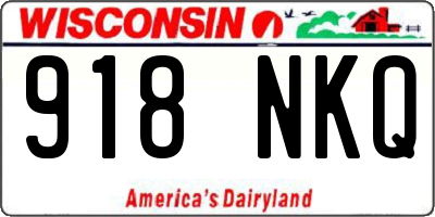 WI license plate 918NKQ