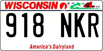 WI license plate 918NKR