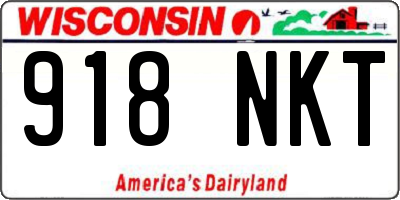 WI license plate 918NKT