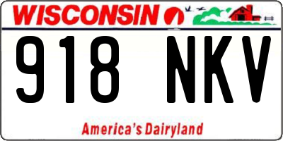 WI license plate 918NKV