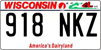 WI license plate 918NKZ