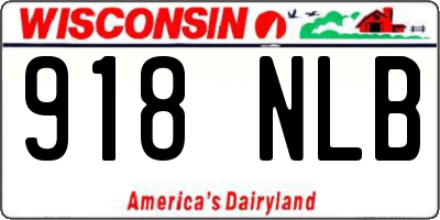 WI license plate 918NLB