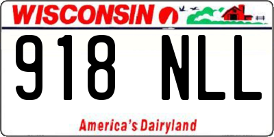 WI license plate 918NLL