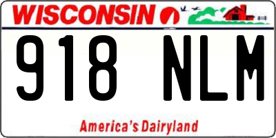 WI license plate 918NLM