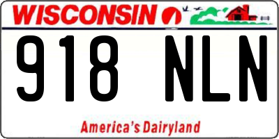 WI license plate 918NLN