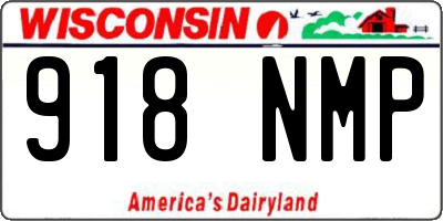 WI license plate 918NMP