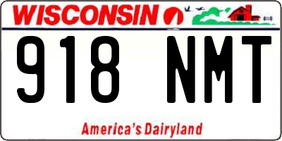 WI license plate 918NMT