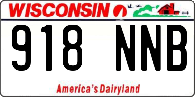 WI license plate 918NNB