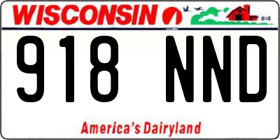 WI license plate 918NND