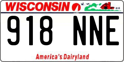 WI license plate 918NNE