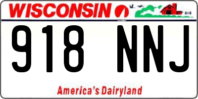 WI license plate 918NNJ