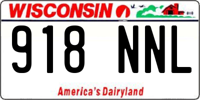 WI license plate 918NNL