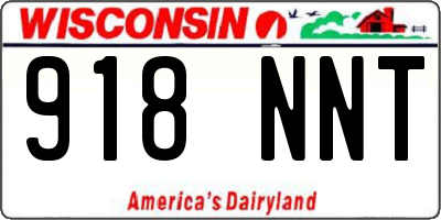 WI license plate 918NNT