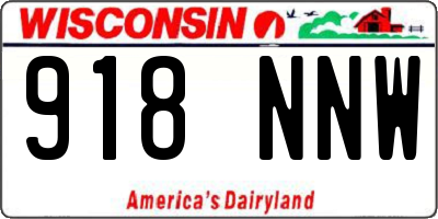 WI license plate 918NNW