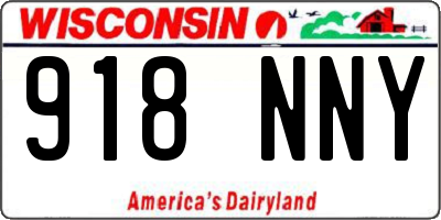 WI license plate 918NNY