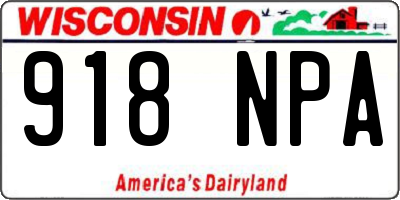 WI license plate 918NPA