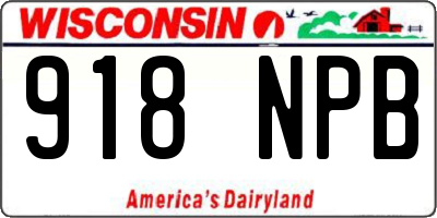 WI license plate 918NPB