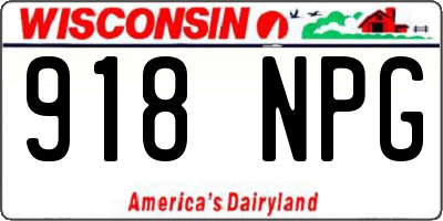 WI license plate 918NPG