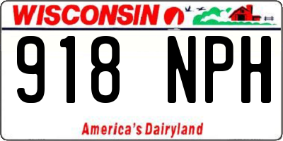 WI license plate 918NPH