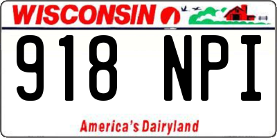 WI license plate 918NPI