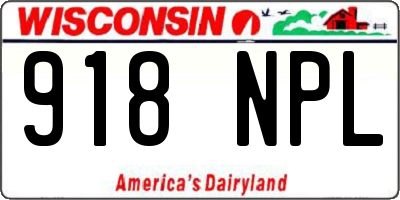 WI license plate 918NPL
