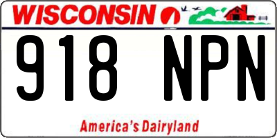 WI license plate 918NPN