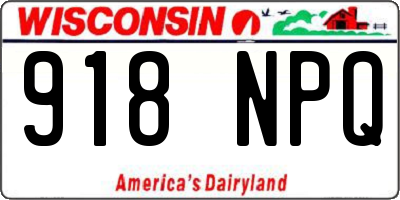 WI license plate 918NPQ