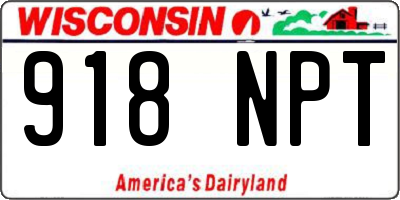WI license plate 918NPT