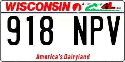 WI license plate 918NPV