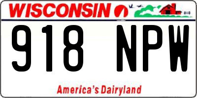 WI license plate 918NPW
