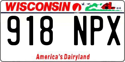 WI license plate 918NPX