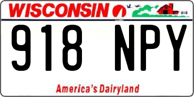 WI license plate 918NPY