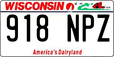 WI license plate 918NPZ