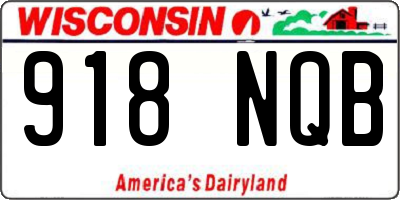 WI license plate 918NQB