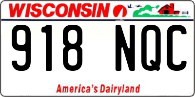 WI license plate 918NQC