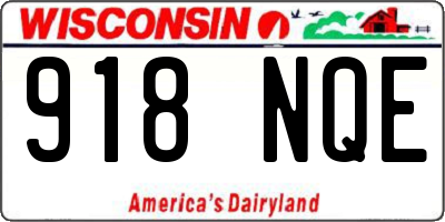 WI license plate 918NQE