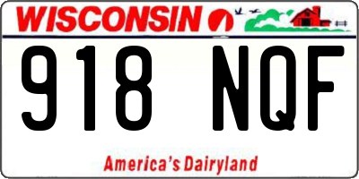 WI license plate 918NQF