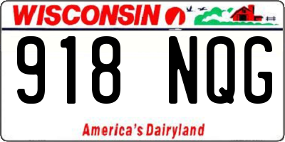 WI license plate 918NQG