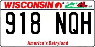 WI license plate 918NQH