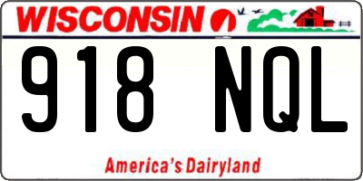 WI license plate 918NQL