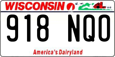 WI license plate 918NQO