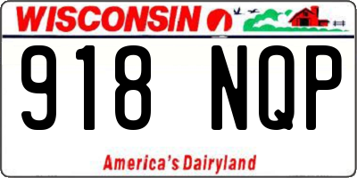 WI license plate 918NQP