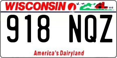 WI license plate 918NQZ