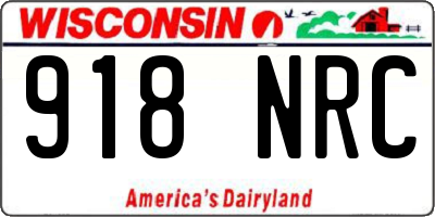WI license plate 918NRC