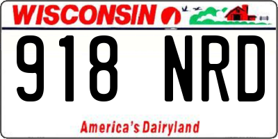 WI license plate 918NRD