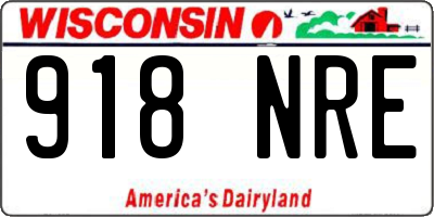 WI license plate 918NRE